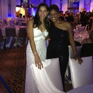 White long formal elegant gown